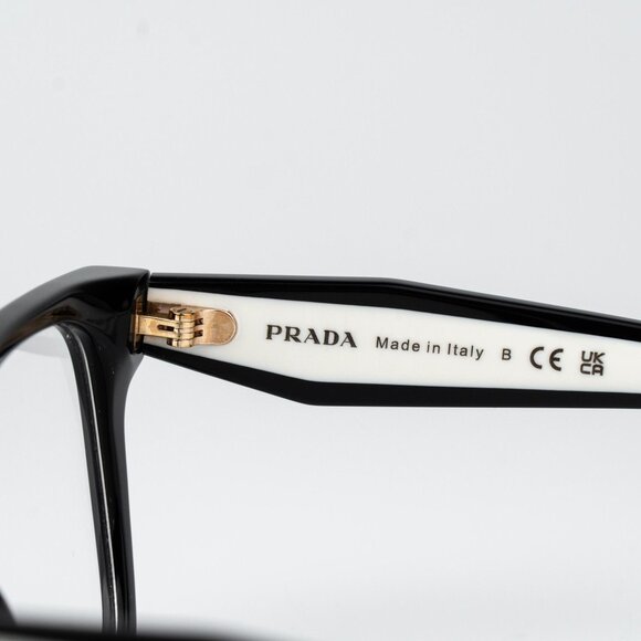 Prada Women Eyeglasses Black Square PRB03V 16K1O1 NEW AUTHENTIC - Picture 7 of 9